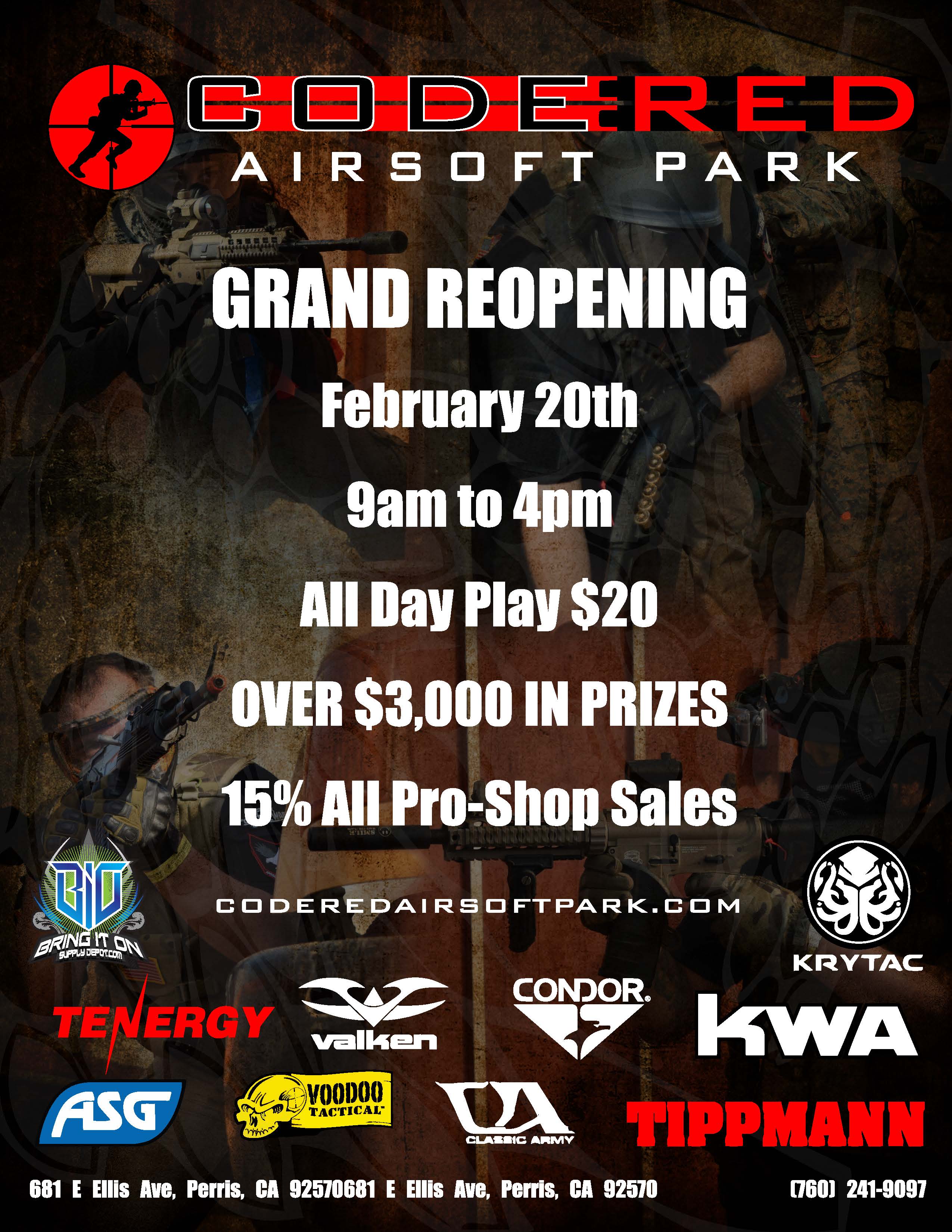 Code Red Airsoft Park Special Events